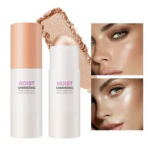 Cream Highlighter Stick for Face, Moisturizing Glow Enhancer with Lightweight Blendable Formula, Radiant Shimmer Finish Makeup Tool for Everyday Wear, Vacation, Festival Looks