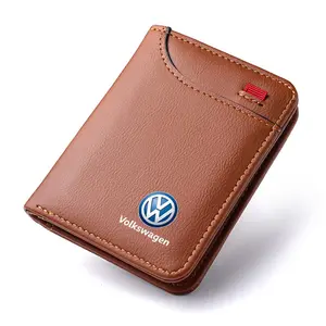 Ultra-Thin Mini Soft PU Leather Credit Card Wallet, High Quality Men's Wallet, for Volkswagen Passat B6 Golf Amarok Phaeton Tiguan Polo