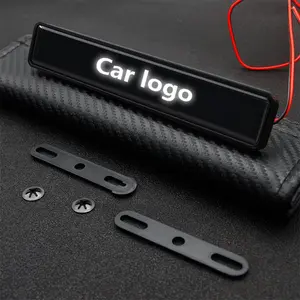 Car Front Engine Hood Grill Logo LED Lights, Grille Decoration Lights, Waterproof, Fits Amg Nismo Bmw Chevrolet Hyundai Jeep Sti Trd Audi Toyota, Universal Fit