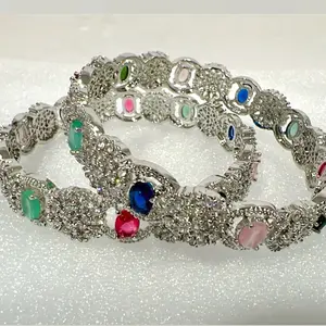 Silver AD bangles set