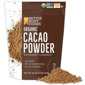 BetterBody Foods Organic Cacao Powder, Gluten-Free, 16 oz - Chocolate Drink Mix - Beverage