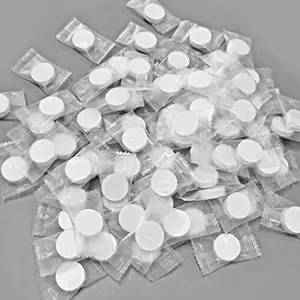 1 pack of travel portable pure cotton compressed towels. Single-use, individual transparent packaging. Facial cleansing and face-washing towel - a must-have for travel.