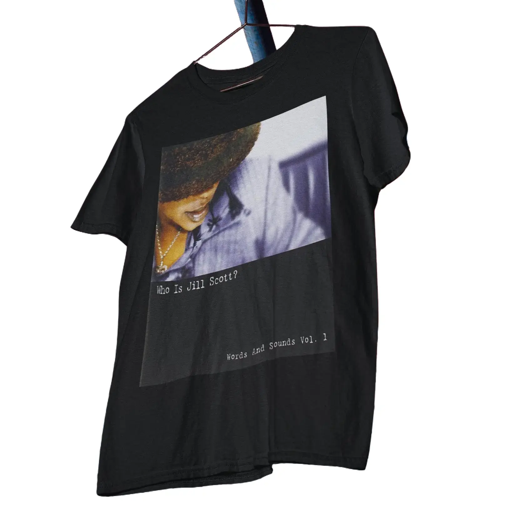 Women's Vintage Jill Scott Album Cover Crewneck Short-Sleeve Fit T-Shirt - Heavy Cotton, Spandex-Blended Unisex Top