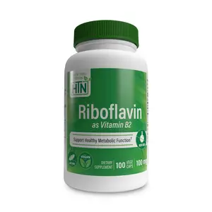 Health Thru Nutrition Riboflavin – 100mg 100 Vegecaps | Vitamin B2 for Energy & Cell Health Essential