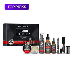 Men Care Set, 1 Set Beard Shampoo & Beard Oil & Beard Balm & Brush & Comb, Grooming Kit for Men, Great for Daily Use #TOP PICKS, Thickening Nourishing
