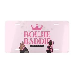 Boujie Baddie Vanity Plate, Custom Car Decor, Cute License Plate, Trendy Auto Accessory, Gift for Car Lovers