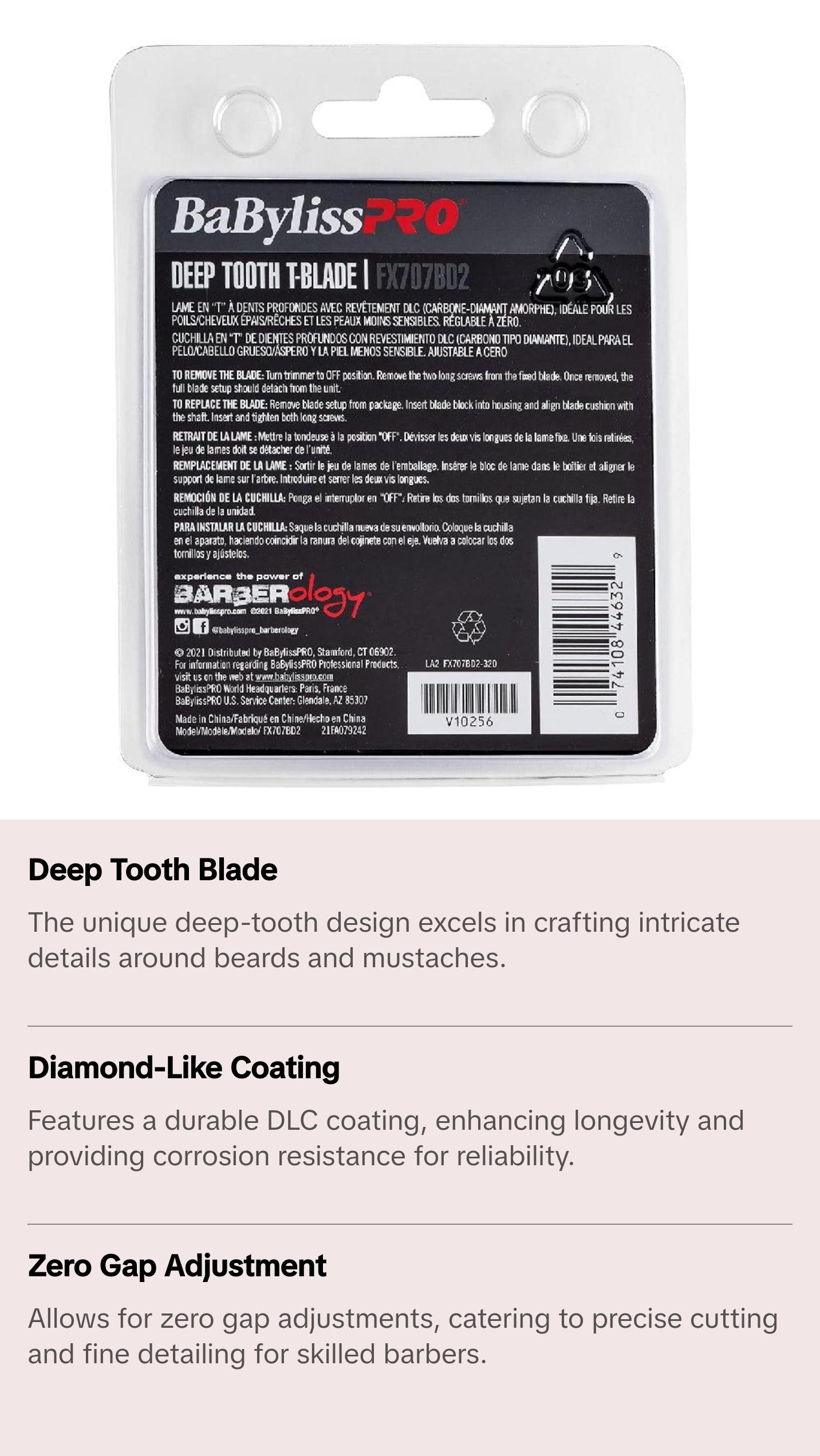 BaByliss Pro DLC 2.0 Deep Tooth T-Blade (FX707BD2)