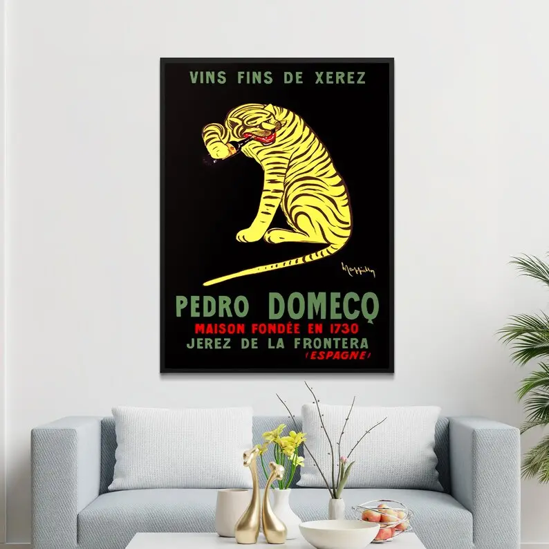 Pedro Domecq, Vins Fins de Xerez Vintage Food&Drink Poster, Alcohol Poster, Retro Artwork, Wall Decor, Gift Printable Poster Bar Wall Decor