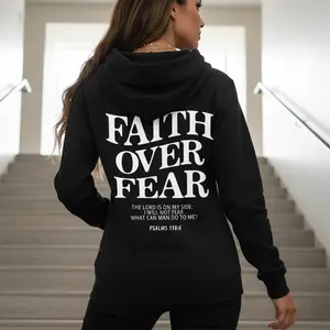 Women's Christian faith and spiritual encouragement Graphic Hoodie/Graphic T-Shirt - Regular Fit | Soft & Breathable Fabric, Durable Print, Everyday Comfort, Machine Washable, minimalist and inspirational casual wear with religious messaging, suitable for