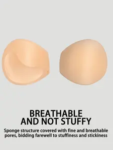2pcs Push-Up Bra Pads, Sponge Bra Inserts, Invisible Anti-Bulge Chest Enhancers, Women's Lingerie and Underwear Accessories