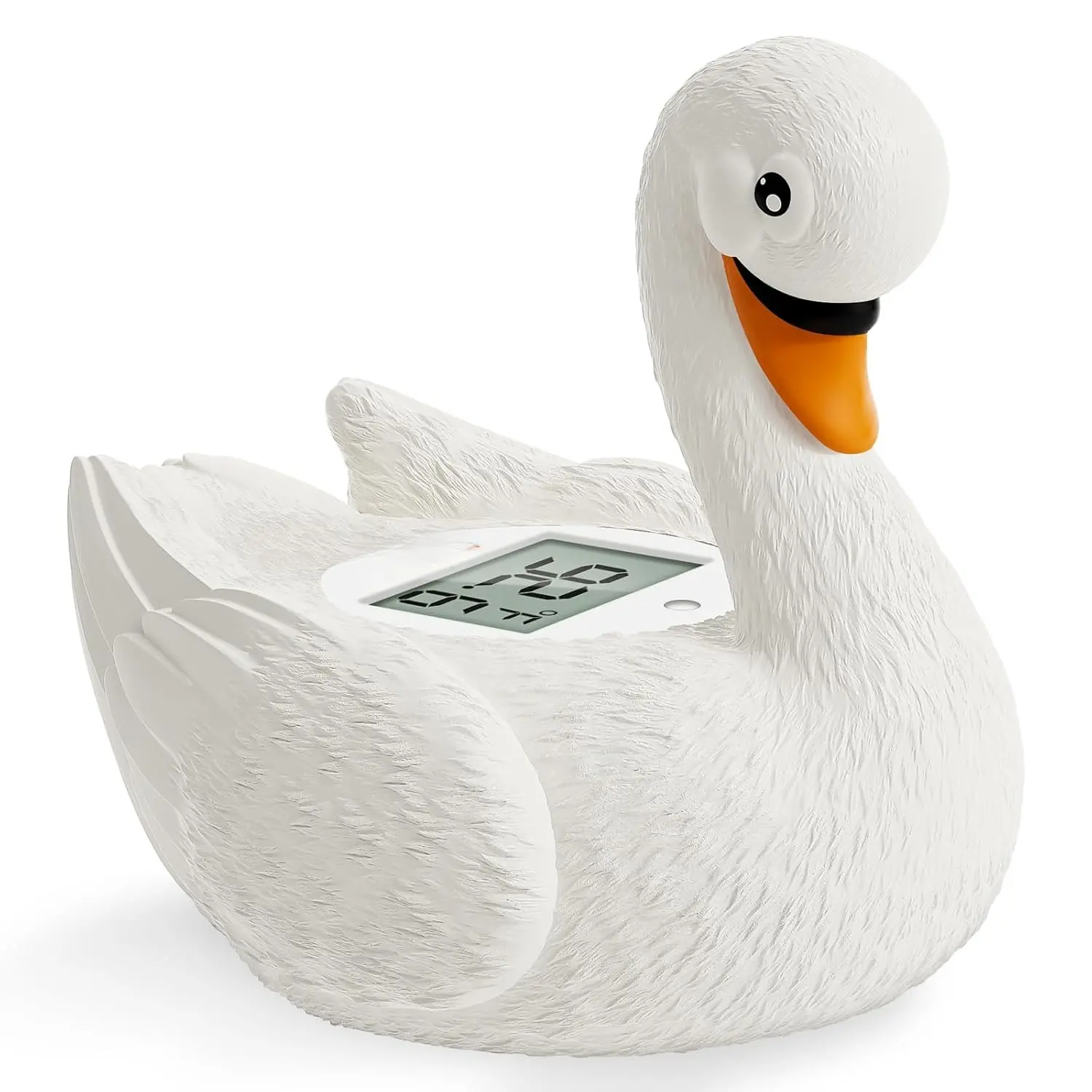 X-TBT72 2 in 1 Swan Digital Baby Bath Thermometer - Newborn Must Haves, Comfortable, Waterproof Floating Design, Reliable Bath Water Temperature Readings, Easy-to-Read Screen, Different Color Light Alerts, 2 In 1 Baby Bath Thermometer