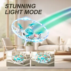 Drones for Kids with Camera,Rc Drone Indoor Small Helicopter,Birthday Gifts for Boys and Girls Beginners Friendly,Mini Quadcopter Toy With 2 Batteries,Propeller Full Protect,Altitude Hold