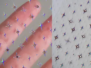 Gilding Silver Halo Crystals Stars Nail Stickers