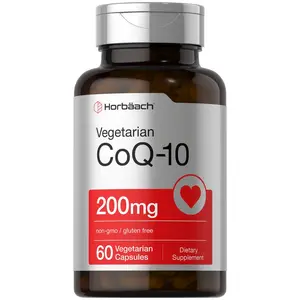 Horbäach CoQ10 200mg | with Black Pepper Extract | 60 Capsules | Vegetarian, Non-GMO, Gluten Free Supplement