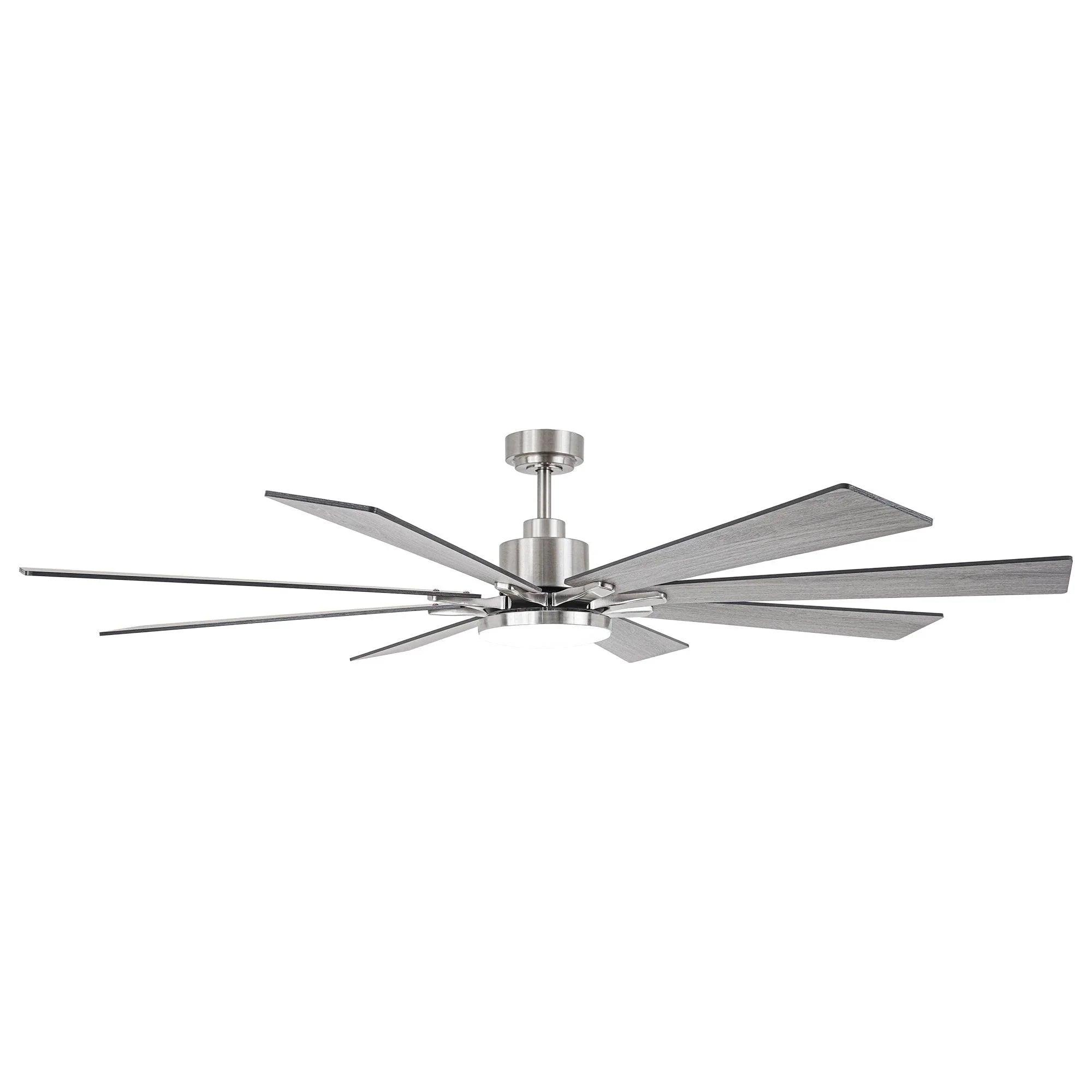 Elbe 72 Inch Modern Downrod Mount Ceiling Fan with Dimmable Light & Remote Control for Living Room