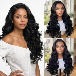UpScale 100% Human Hair 13x4 Swiss Lace Wig Super weight double drawn bouncy curl 22" (380g)