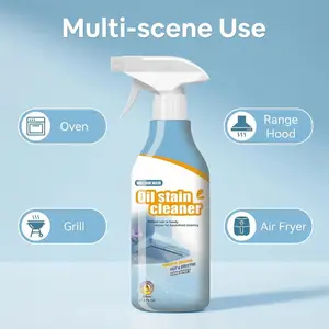 Kitchen All-Purpose Cleaning Spray, 500ml Powerful Grease Remover, For Floors Countertops Appliances, No-Rinse Quick Clean, 1 Bottle With 1 Sprayer For Household