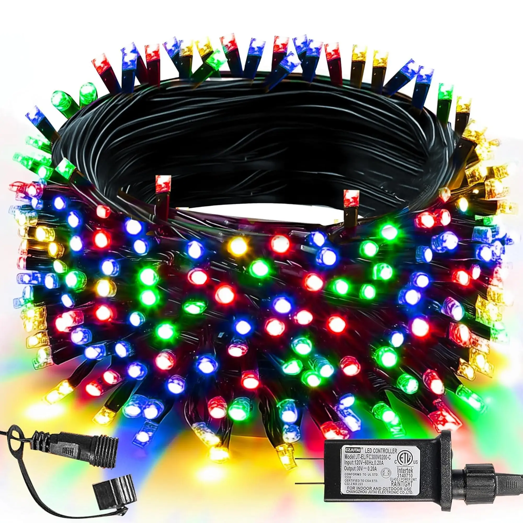 66FT 200 LED Christmas String Lights,  Connectable Green Wire 8 Modes String Lights, Waterproof Christmas Lights for Indoor Outdoor Patio Party Wedding Decorations, Multi-Colored/WarmWhite