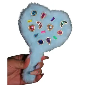 BLUE HEART PLUSH MIRROR
