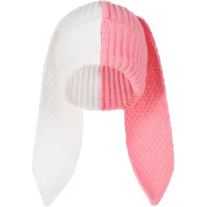 Winter Bunny Ear Hat Adorable Knit Beanie with Long Ears Funny Design, Warm Slouchy Rabbit Crochet Cap for Outdoor Adventures