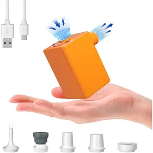 Electric Air Pump for Inflatables, 300L/min Portable Air Pump with 1600mAh , Rechargeable Air Mattress Pump Inflatable Bed Pump for Pool Floats Sleeping Pad Swimming Ring