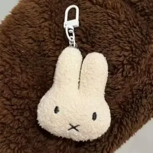 Kawaii Miffyy Bunny Plush Keychain | Cute Animal Accessory | Rabbit Bag Charm Toy | Fun Gift