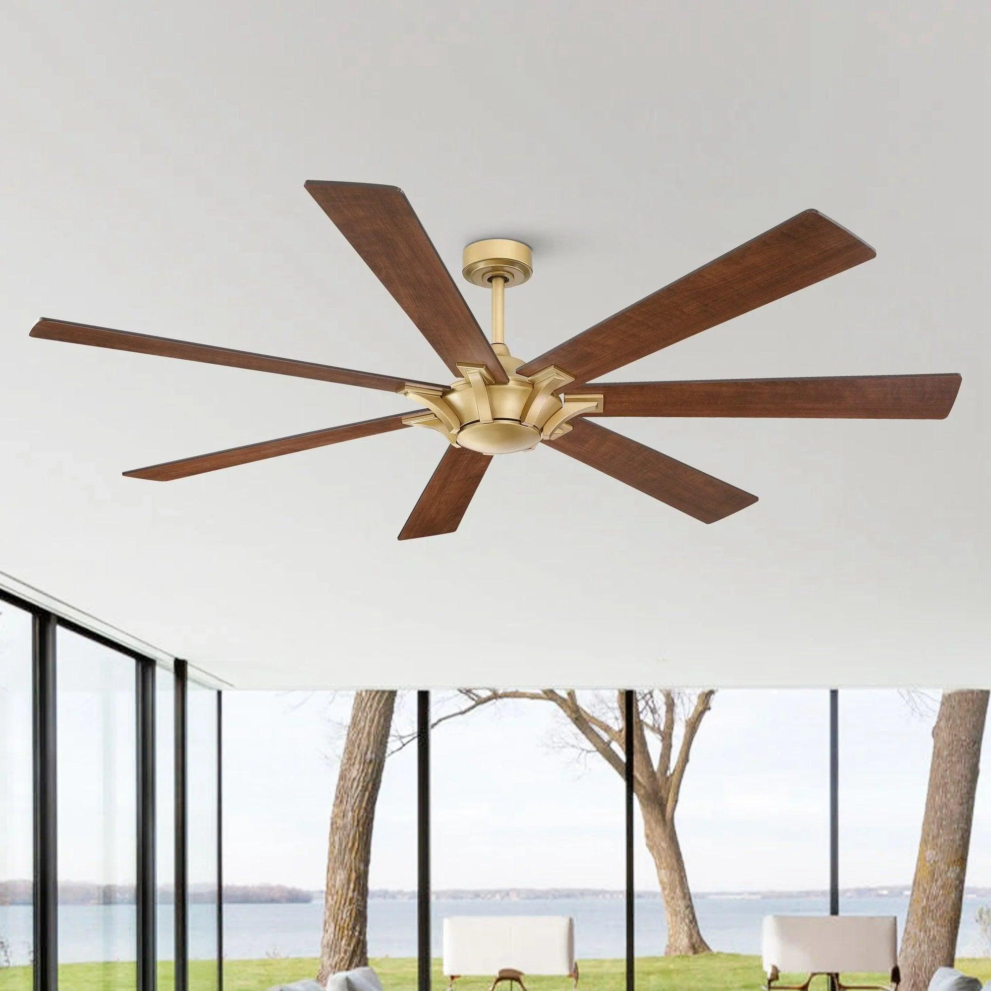 72 Inch 7-Blade Modern Rustic Ceiling Fan | Farmhouse Style