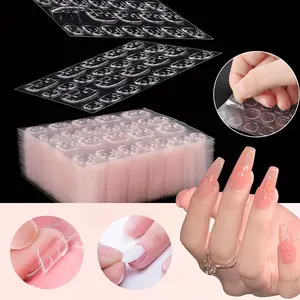 50/100pcs Transparent Double-Sided Self-Adhesive Nail Glue Sticker,  Flexible Jelly Gel Tape Sticker Tabs for Fake Press on Nails DIY Nail Art, Manicure Accessories, Gift for Girl Women