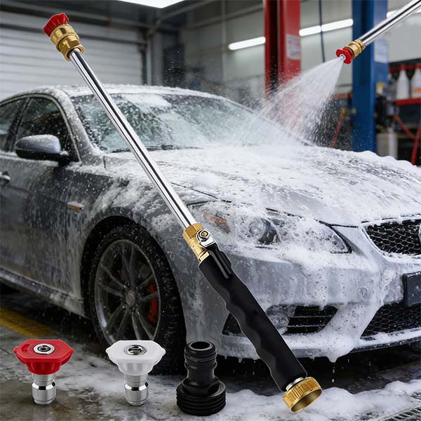 Jet Nozzle Power Washer for Garden Hose, Includes 2 High-Pressure Nozzles and Quick Connectors | Hydro Jet High Pressure Washer Tools for Car, Patio, Driveway & Outdoor Cleaning