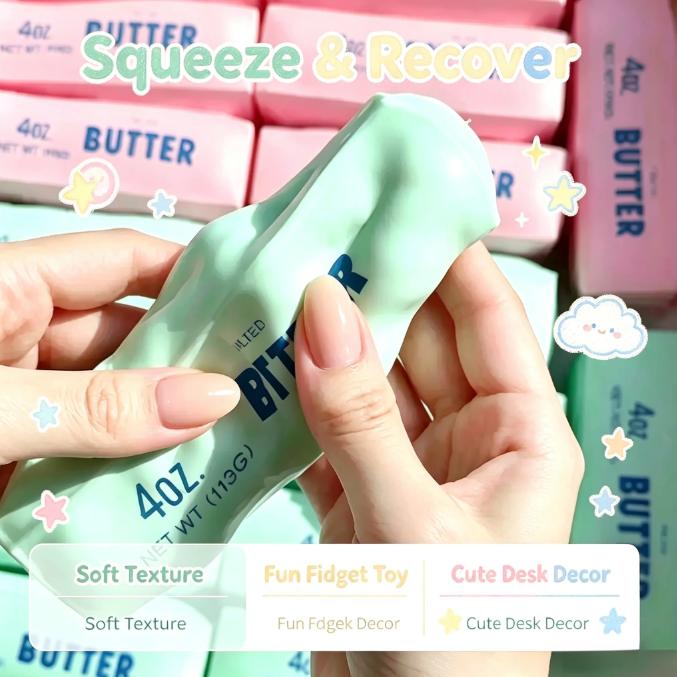 Crunchy Butter Squishy Cheese Sticks Toy,Slow-Rebound Stress Relief Toy Building Blocks,Cute Soft Sensory Toy, Relaxing Desk Toy Squeeze Toy Stress Relief Desk Toy For All Ages,Stress Relief Gift