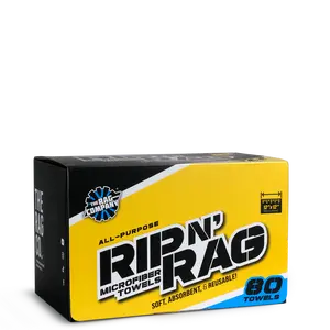 The Rag Company Rip N' Rag Multi-Purpose Microfiber Towels: 80 Count, 12" x 12"