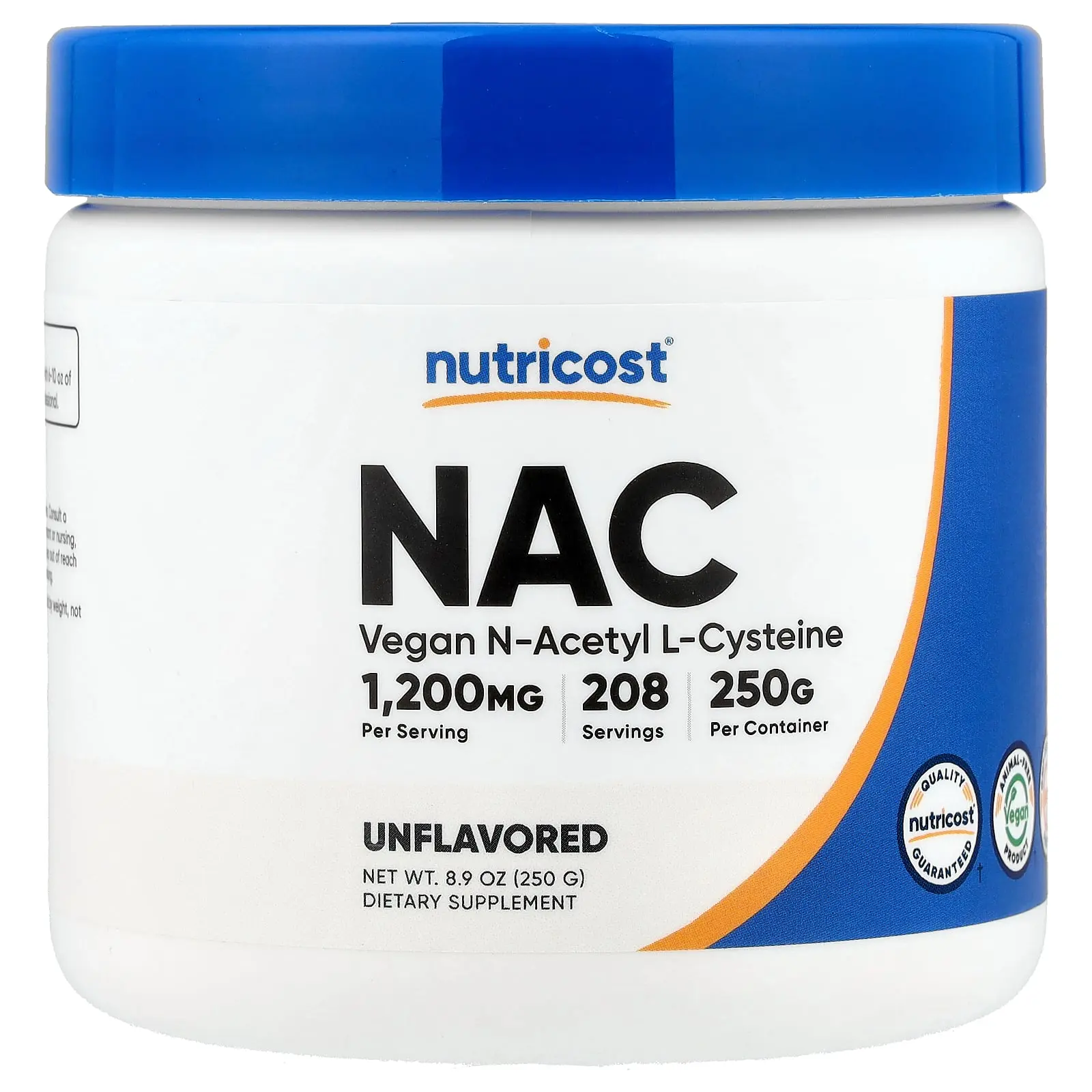 Nutricost NAC, Unflavored , 8.9 oz (250 g)