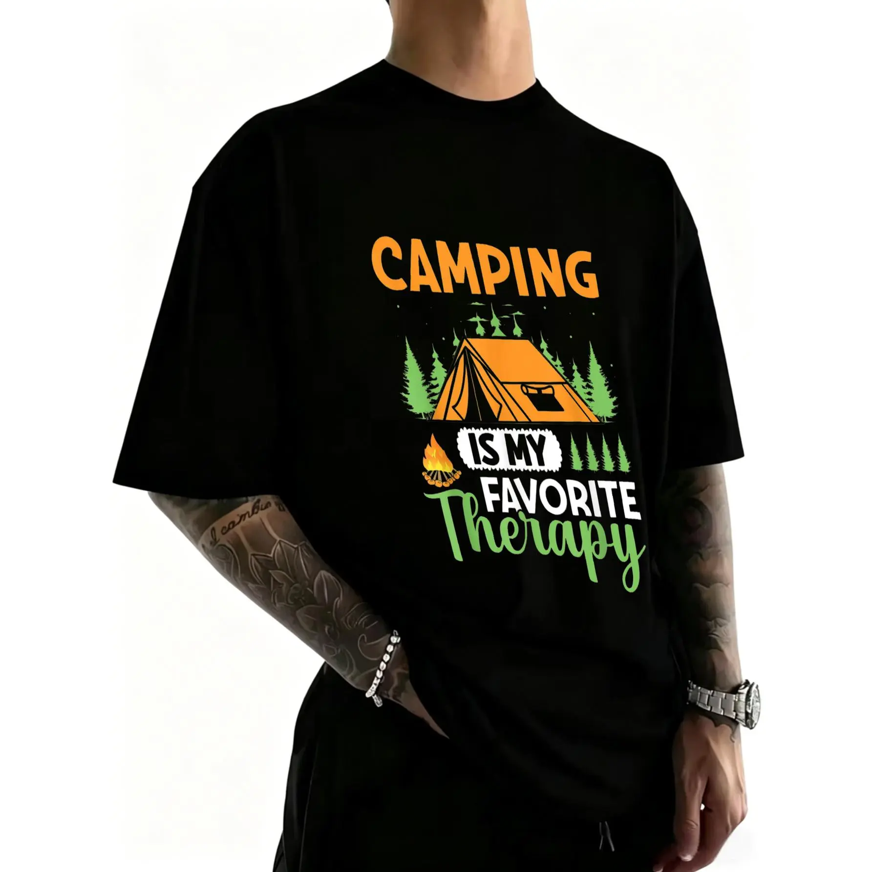 Camping Is My Therapy Adventure Outdoor Backpacking Hiking T-Shirt