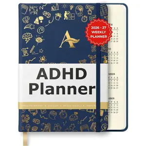 Planner 2026-2027 - 18 Month Weekly & Monthly Organizer for Adults Who've Tried Every Planner - Brain Dump, Habit  & Focus System -- A5 Lapis Blue