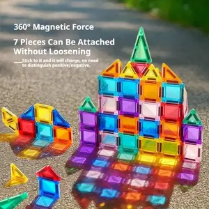 26/56/78pcs Magnetic Building Blocks Toy Set, Educational DIY Construction Kit for Kids Ages 3+, Random Colors, Portable Design