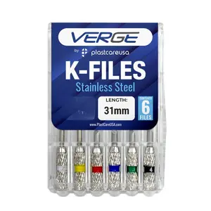 Size 90-140 31mm Assorted Endo K-Files, Endodontic K Files (Stainless Steel)