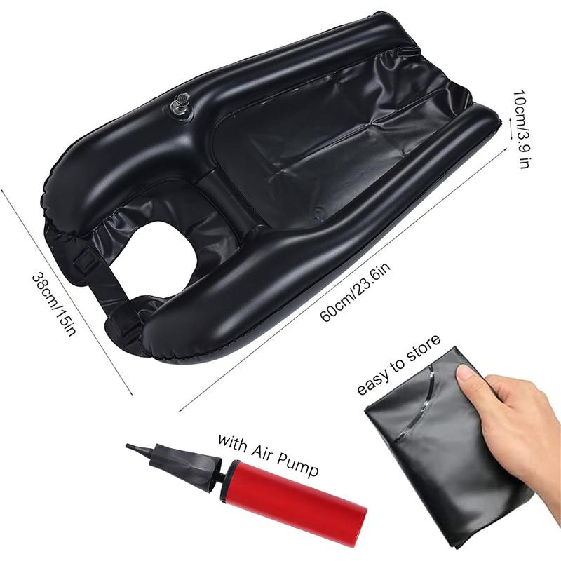 Portable Inflatable Shampoo Basin for Bedridden & Elderly, Hair Washing Sink with Hand Pump, Mobile Hair Spa Salon at Home, Bedside Hair Wash Tray for Seniors & Kids