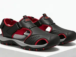 Closed Toe Outdoor Sandals for Men - Anti-Collision Toe Cap Water Sandals with Non-Slip Casual Comfortable Lace-Up Sneakers fuzzy girl flip footwear flipflop design loop sport shoe clog vacation beach