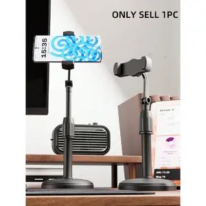 Adjustable-height (9.8–13 inches) desktop phone stand for desks, compatible with thick phone cases, 270° flexible rotation, Phone Mount