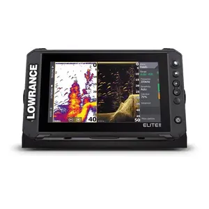 Lowrance LOW00015692001 Elite FS 9 in. Active Imaging 3 in 1 Transducer C-Map Contour Plus Chartplotter & Fishfinder, Black