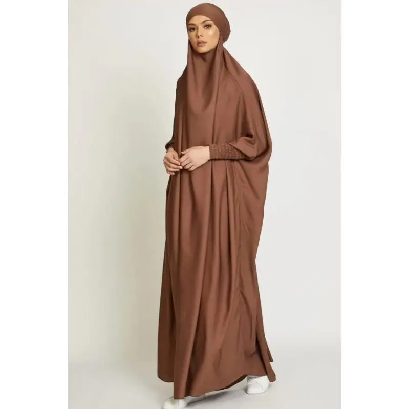 "One-Piece Hooded Jilbab | Modest Muslim Prayer Dress | Full-Length Khimar & Hijab Outfit | Elegant & Comfortable Islamic Wear for Women"
