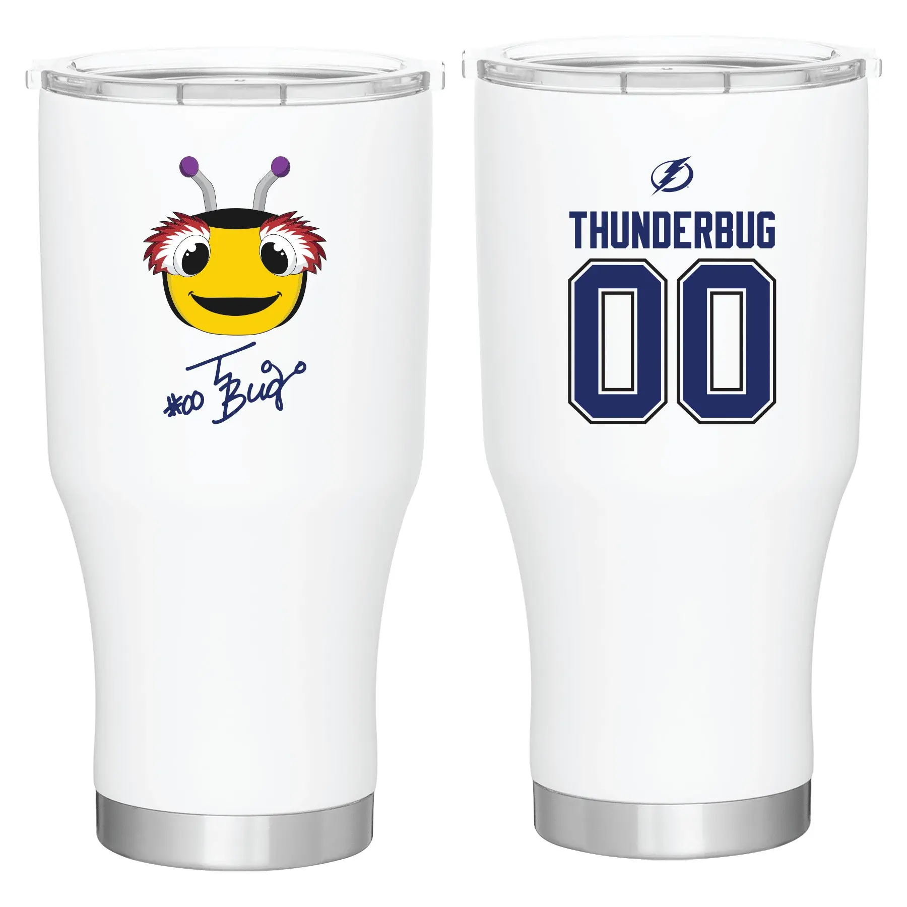 Tampa Bay Lightning Thunderbug 28oz White Tumbler