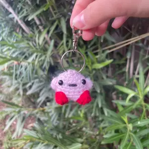 Crochet-Kirby keychain