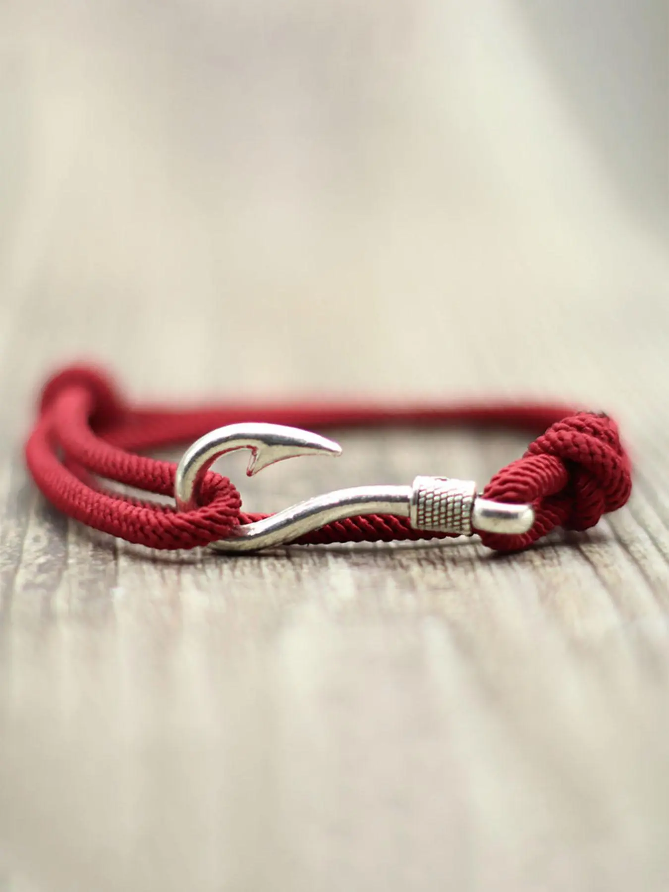 Men's Vintage Fish Hook Design Bracelet, Adjustable Braided Bracelet for Men, Fashionable Bracelet, Fashion Jewelry for Party, Daily Clothing Decor, Trendy Exquisite Jewelry for Gift