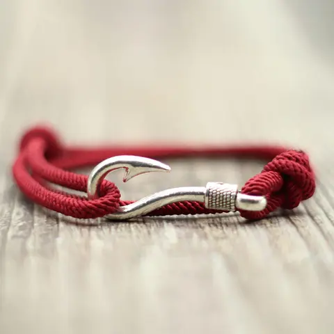 Men's Vintage Fish Hook Design Bracelet, Adjustable Braided Bracelet for Men, Fashionable Bracelet, Fashion Jewelry for Party, Daily Clothing Decor, Trendy Exquisite Jewelry for Gift