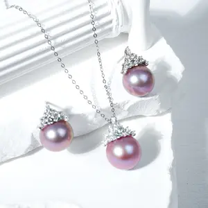 YTK228 11-13mm Non-nucleated Orange Pearl Earrings Sets fresh water pearls for birthday/anniversary/holiday /retirement/ graduation presents