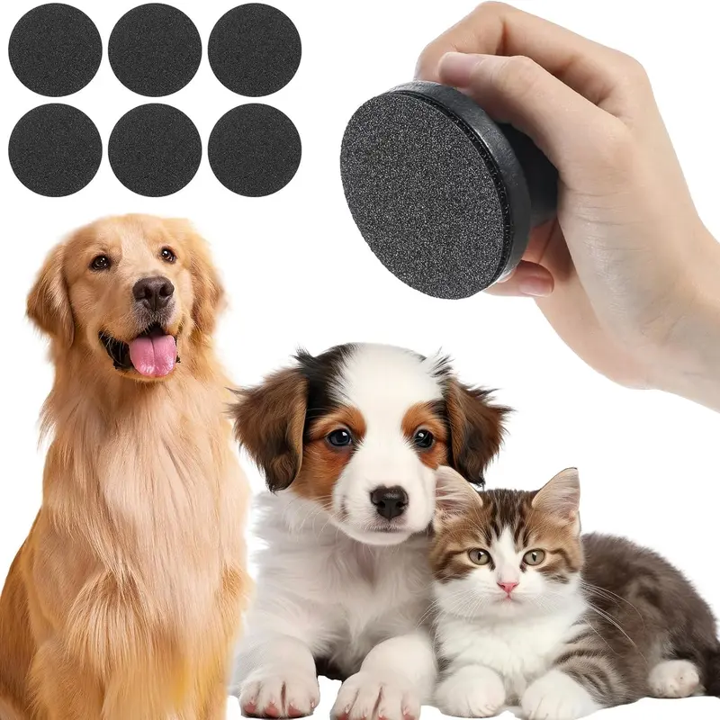 Dog Nail File with 6Pcs Replaceable Filing Disc, Dog Scratch Board for Safe and Easy Nail Care, Dog Nail Scratch Board Ensures Smooth and Healthy Nails for Dogs and Cats