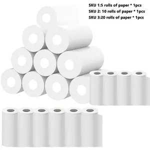 5 Rolls/10 Rolls Printing Paper 56x25mm Thermal Sticker Label Paper, Office Label Paper, Suitable for Mini Printers