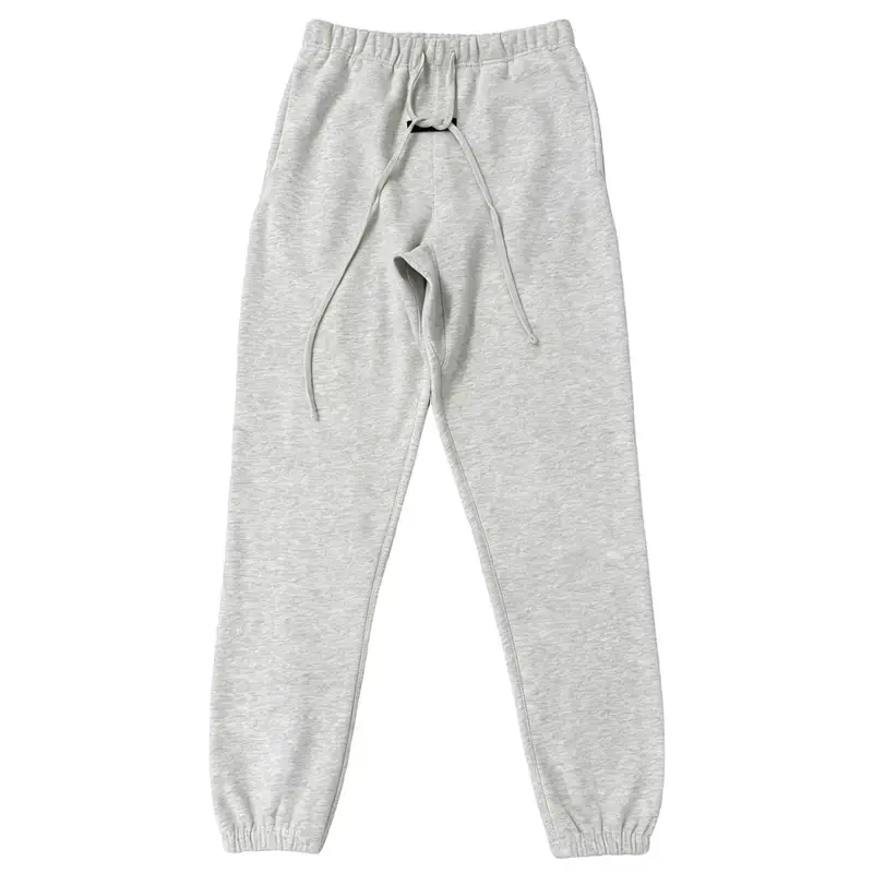 Men's Casual Light Oatmeal Sweatpants, Soft Comfortable Fabric Bottoms for Daily Wear