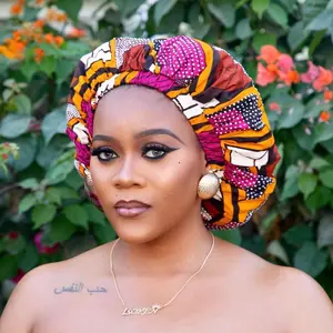 BURR DUBAI STONED Ankara Bonnet with SatinBand & Lining - High-Quality Headwear